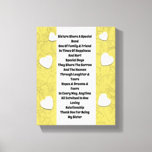 Sister Inspirerend Canvas (Voorkant)