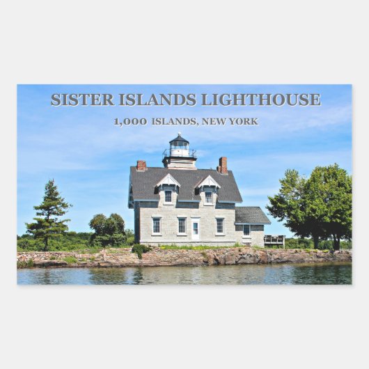 Sister Islands Lighthouse, Stickers New York (Devant)