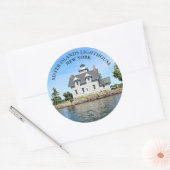 Sister Islands Lighthouse, Stickers ronds New York (Enveloppe)