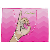 Sister Love girly-illustratie Groot Cadeauzakje (Achterkant)