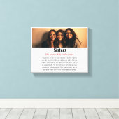 Sister Memorial Definitie Aangepaste Acryl Keepsak Canvas Afdruk (Insitu (Houten vloer))