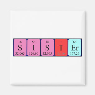 Sister periodieke tabelnaam magneet