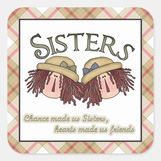 Sister poem fun famille sticker (Devant)