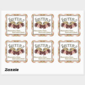 Sister poem fun famille sticker (Feuille)
