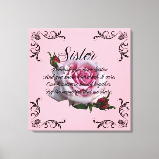 SISTER QUOTE CANVAS AFDRUK (Voorkant)
