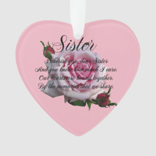 SISTER QUOTE ORNAMENT