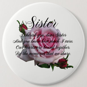 SISTER-QUOTE RONDE BUTTON 6,0 CM