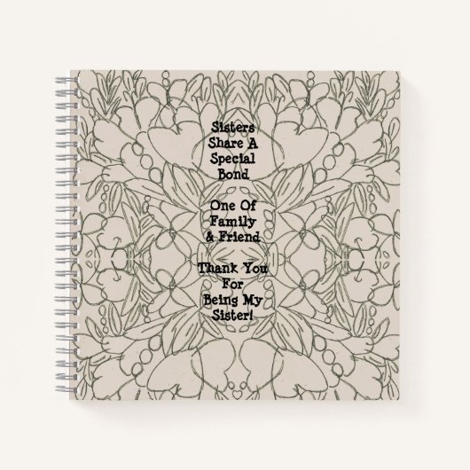 Sister Sentiment Carnet Abstrait (Devant)
