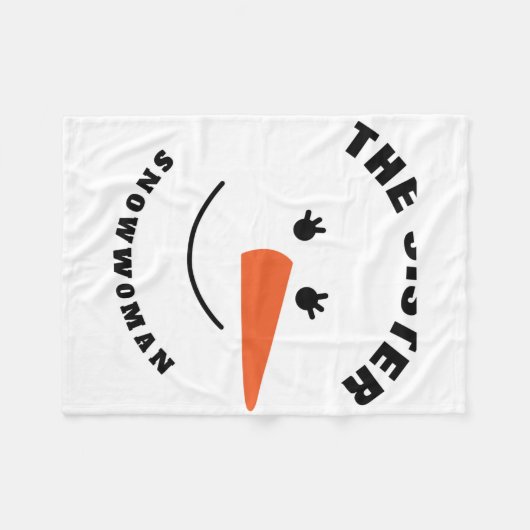 Sister Snowman Face Squad Matching Family Costume Fleece Deken (Voorkant (Horizontaal))