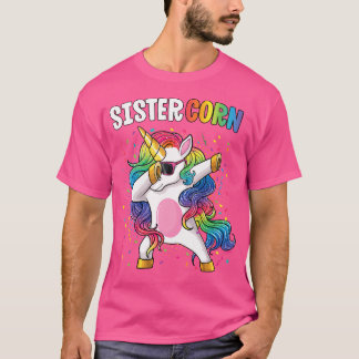 Sistercorn Girls Shirt Eenhoorn Verjaardag Dabbing