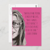 Sisterhood briefkaart - Gloria (Voorkant / Achterkant)