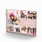 Sisterhood Script BFFs Heart 7 Photo Grid Collage Fotoblokken (Rechts)