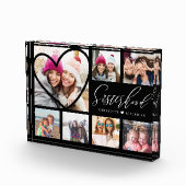 Sisterhood Script BFFs Heart 7 Photo Grid Collage Fotoblokken (Rechts)