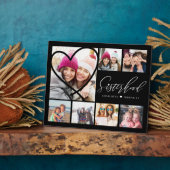 Sisterhood Script BFFs Heart 7 Photo Grid Collage Fotoplaat (Zijkant)