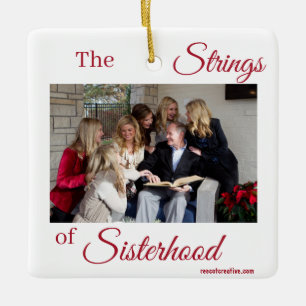 Sisterhood Strings Keramisch Ornament