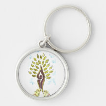 Sisterhood Tree of Life Button Sleutelhanger (geen
