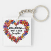 Sisterly Love in Bloom Acrylic Keychain (Achterkant)