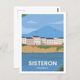 Sisteron Frankrijk Beroemde Reisplaats Illustratie Briefkaart