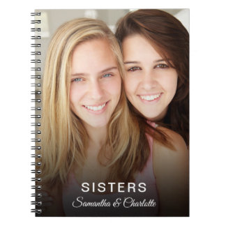 sisters aangepaste foto aangepast naam notitieboek