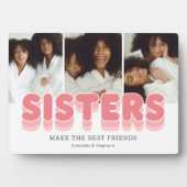 Sisters Best Friends Photo Collage Plaque (Devant)