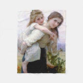 Sisters, Bouguereau Fleece Deken (Voorkant)