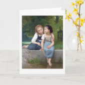 Sisters, Bouguereau Kaart (Gele Bloem)