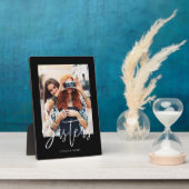 Sisters Brush Script Moderne foto-indeling zwart Fotoplaat (Zijkant)