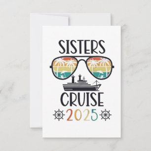 Sisters Cruise 2025 Familie Matching Trip Bedankkaart