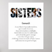SISTERS Definition Poster – Unique Gift for Her (Devant)