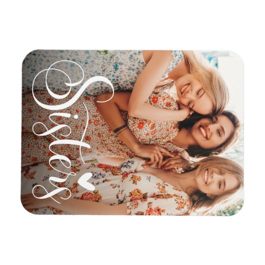 Sisters Elegant Photo Magneet (Horizontaal)
