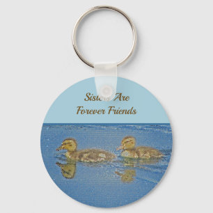 Sisters for ever Friends Ducklings Mosaic Sibling Sleutelhanger