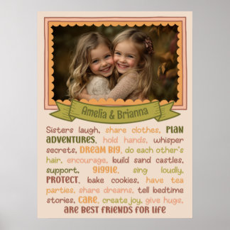 Sisters Hart ontroerend & sentimenteel Fotoprint Poster