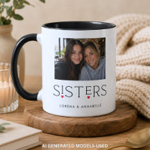 Sisters Heart Typografie Witte Foto