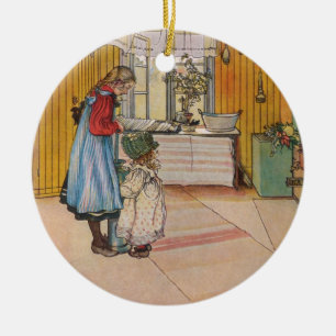 Sisters - Koket av Carl Larsson Keramisch Ornament