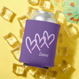 Sisters Love Paars Heart Koelbox Blikjeskoeler