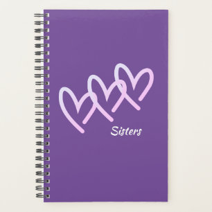 Sisters Love Paars Heart Planner