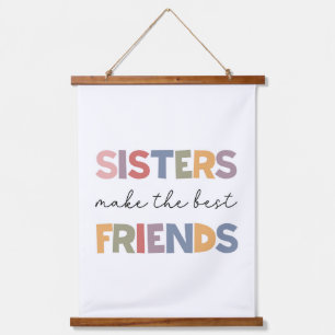 Sisters maken de beste vrienden hangend wandkleed