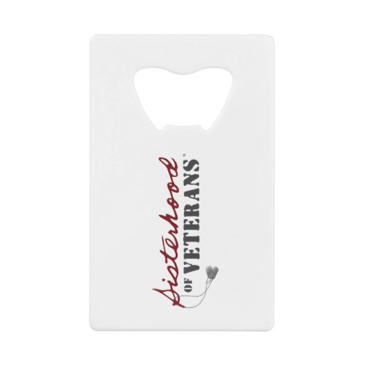 Sisters of Veterans Military Pride Design Kredietkaart Flessenopener (Voorkant)