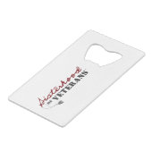 Sisters of Veterans Military Pride Design Kredietkaart Flessenopener (Voorkant Gekanteld)