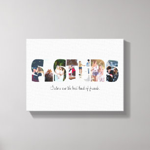 Sisters Photo Collage Canvas Afdruk