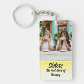 Sisters Photo Collage with Names, Best Therapy Sleutelhanger (Voorkant)