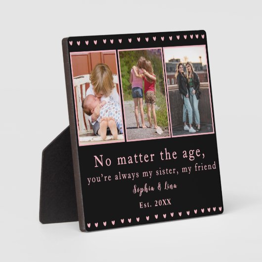Sisters Photo Mug Plaque – Personalized Gift (Recto)