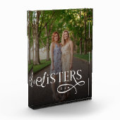 Sisters Photo Personalized Monogram Fotoblokken (Links)