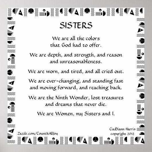 SISTERS... POSTER (Voorkant)