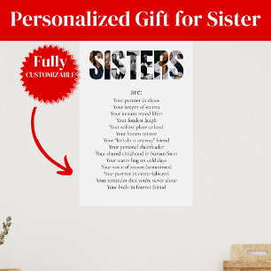 SISTERS Poster – Emotioneel & Leuk Cadeau voor Haa