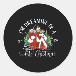 Sisters Pyjama Vakantie Kerstmis Sneeuwwitje Kerst Ronde Sticker