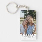 SISTERS Quote & 2 Photo Cadeau Sleutelhanger (Voorkant)