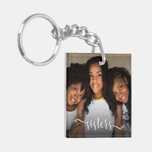 Sisters Script Foto Sleutelhanger (Voorkant Links)