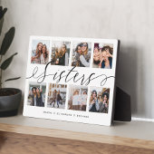 Sisters Script | Gift for Sisters Photo Collage Fotoplaat