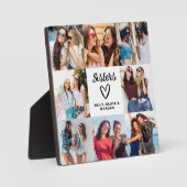 Sisters Script Gift voor Vrienden Fotocollage Fotoplaat (Voorkant)